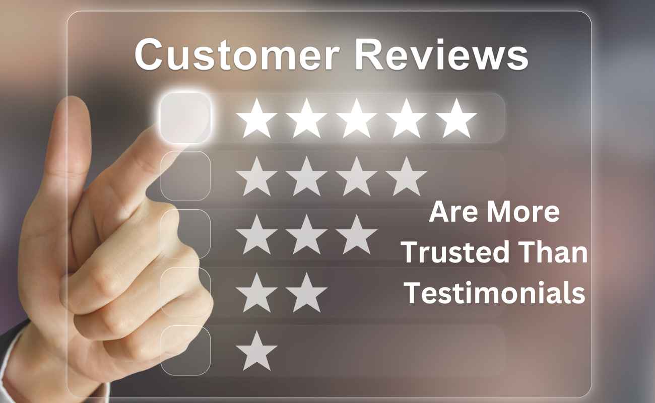 Reviews Are More Trusted Than Testimonials